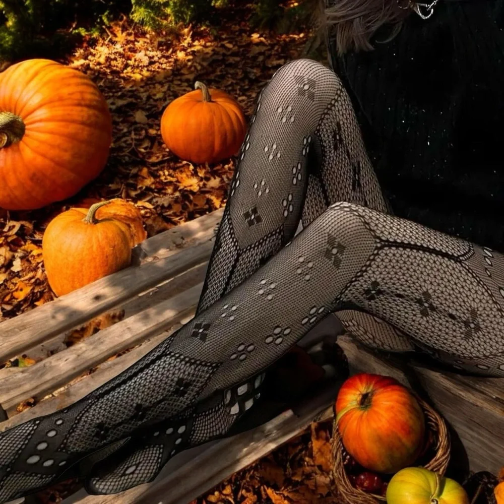 Women's Black Fishnet Tights Sheer Mesh Pantyhose Fashionable Stockings One Size